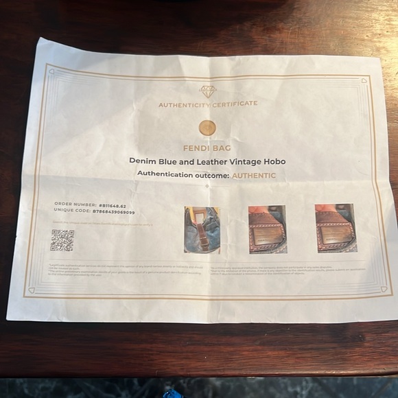Fendi Vintage Hobo Bag Blue Denim & Leather - Picture 15 of 15